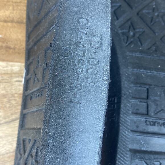 Converse One Star Sample Mens Black & White Vintage Size 11 Leather LowTop Shoes - Picture 11 of 13